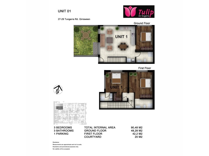 1/27-29 Tungarra Road, Girraween NSW 2145 Floorplan