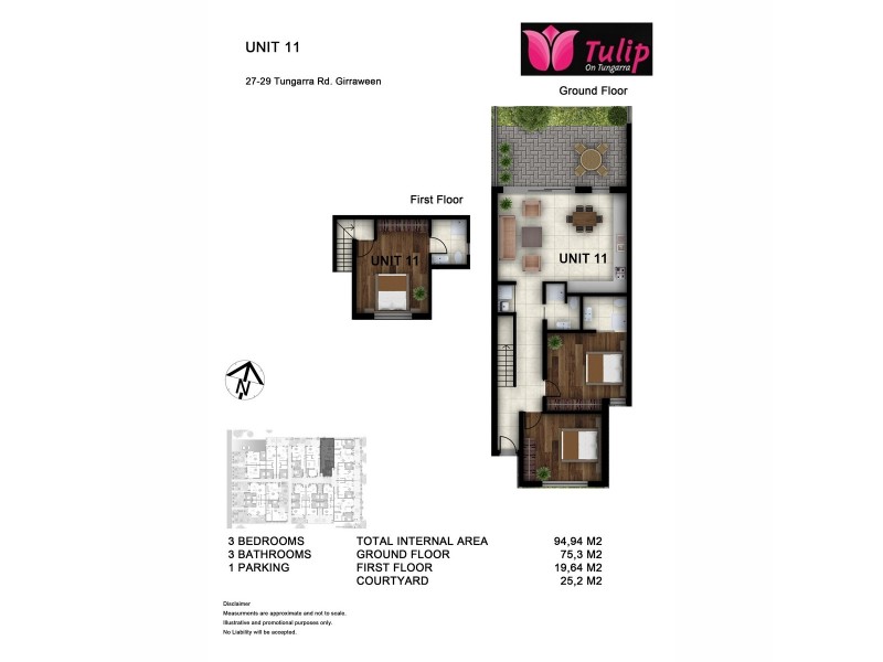 11/27-29 Tungarra Road, Girraween NSW 2145 Floorplan