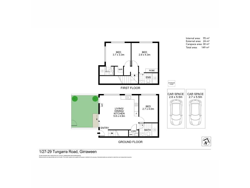 1/27-29 Tungarra Road, Girraween NSW 2145 Floorplan