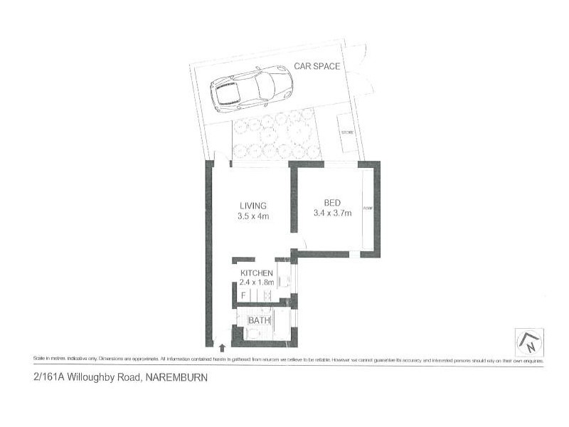 2/161A Willoughby Road, Naremburn NSW 2065 Floorplan