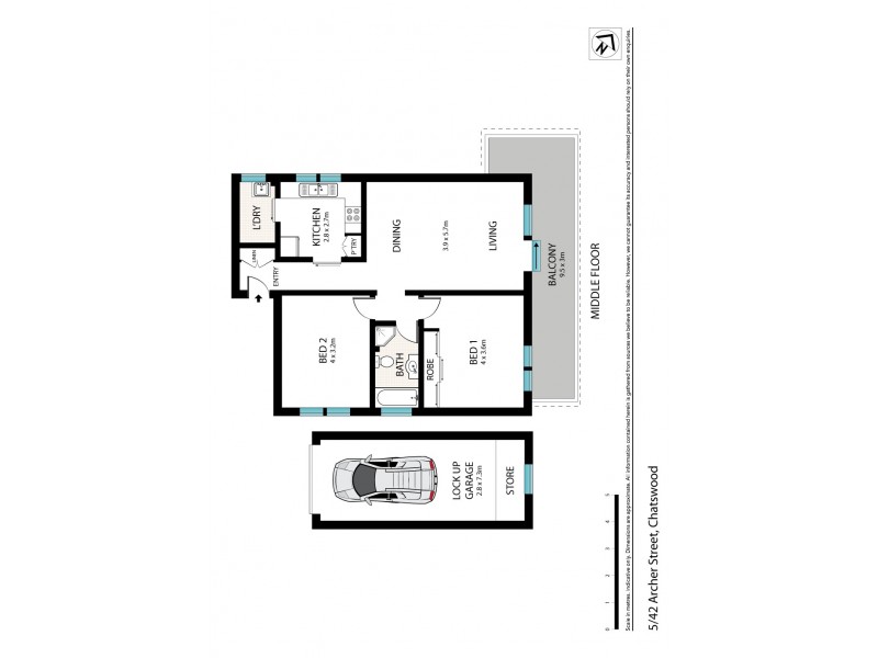 5/42 Archer Street, Chatswood NSW 2067 Floorplan
