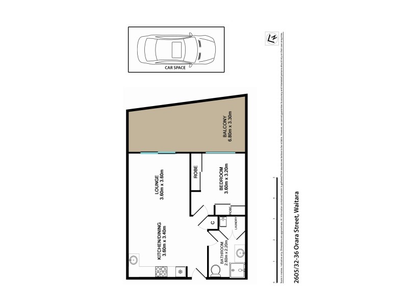2605/32-36 Orara Street, Waitara NSW 2077 Floorplan