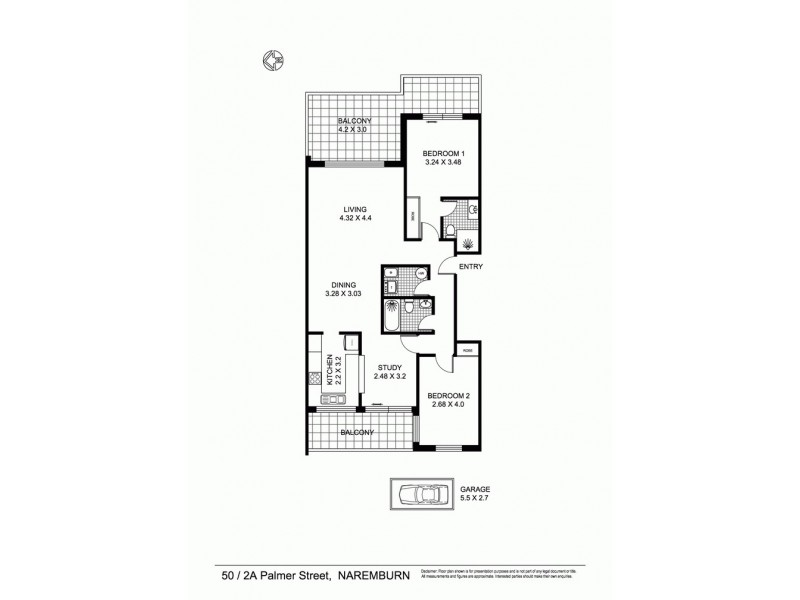 50/2a Palmer Street, Naremburn NSW 2065 Floorplan