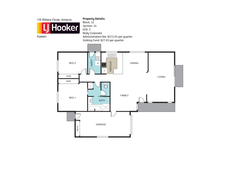 1/6 Willara Close, Amaroo ACT 2914 Floorplan