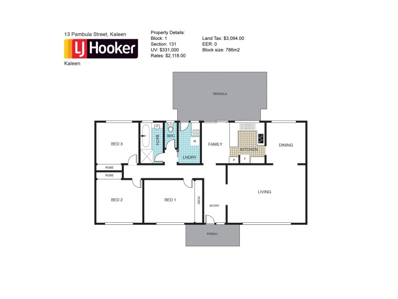 13 Pambula Street, Kaleen ACT 2617 Floorplan