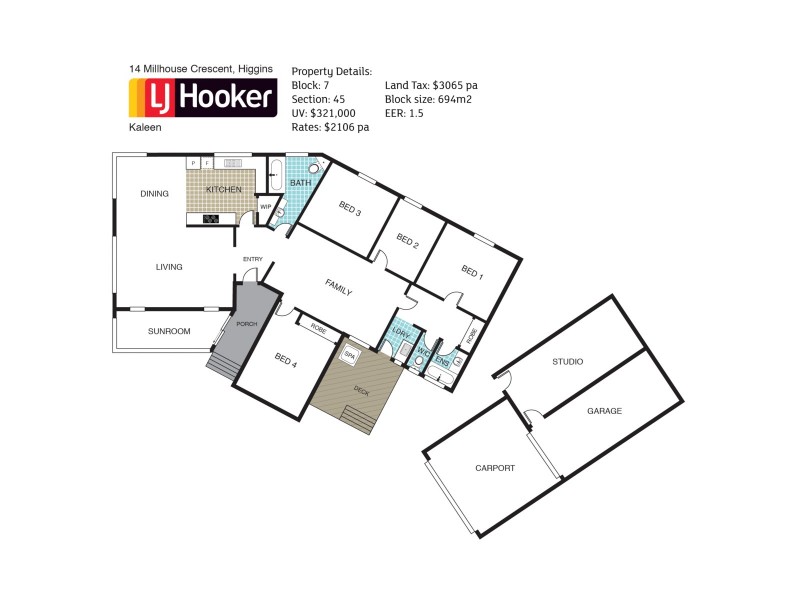 14 Millhouse Crescent, Higgins ACT 2615 Floorplan