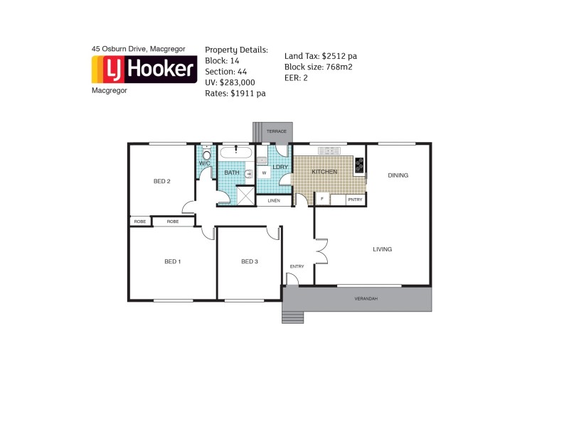 45 Osburn Drive, Macgregor ACT 2615 Floorplan