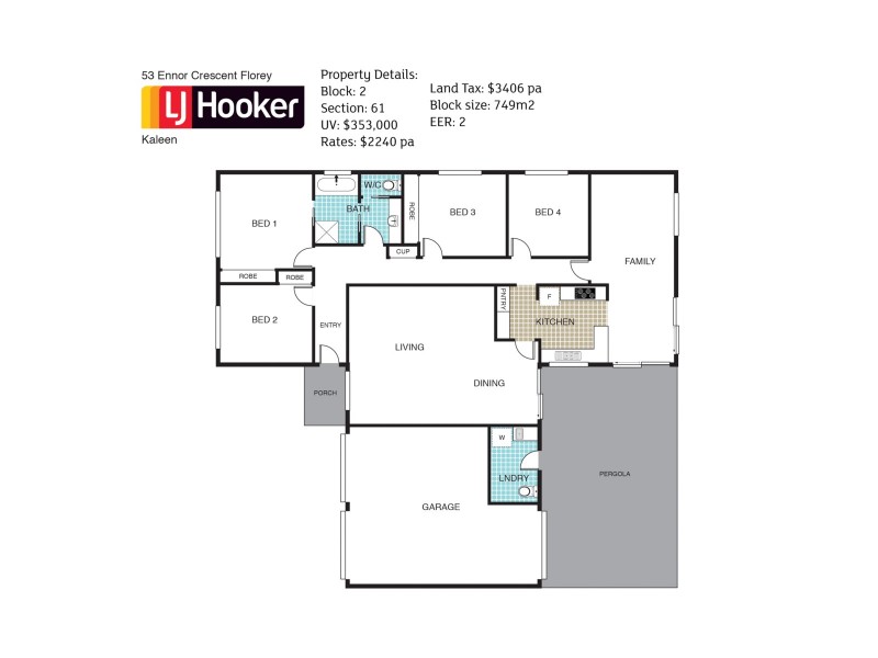 53 Ennor Crescent, Florey ACT 2615 Floorplan