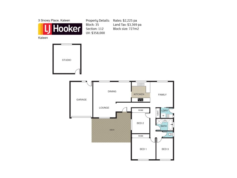 3 Snowy Place, Kaleen ACT 2617 Floorplan