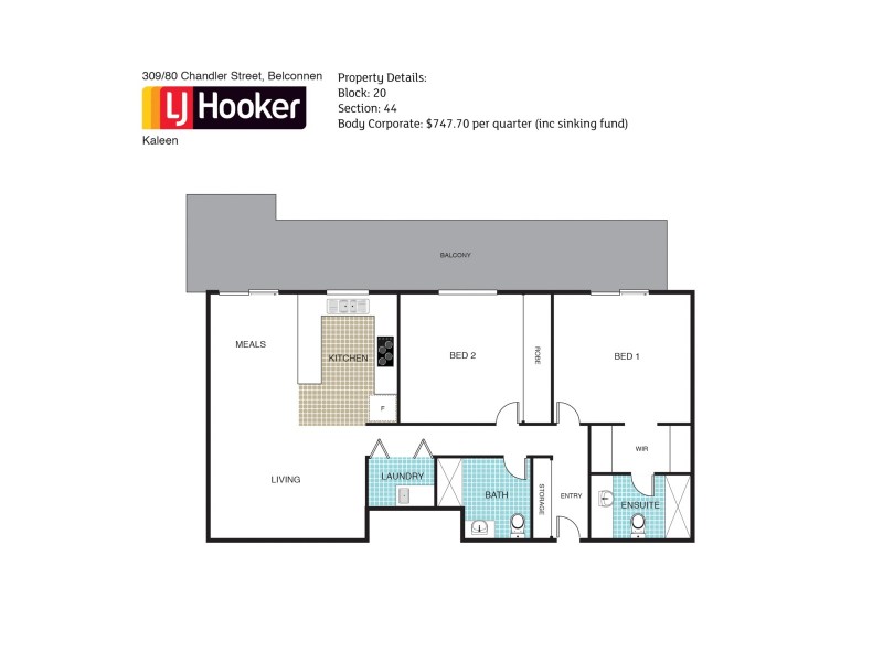 309/80 Chandler Street, Belconnen ACT 2617 Floorplan