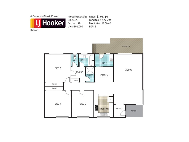 4 Carrodus Street, Fraser ACT 2615 Floorplan