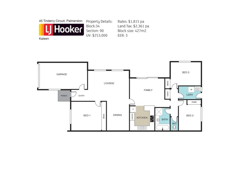 45 Tinderry Circuit, Palmerston ACT 2913 Floorplan