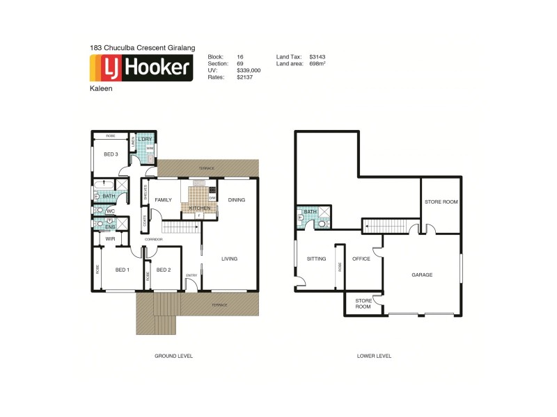 183 Chuculba Crescent, Giralang ACT 2617 Floorplan
