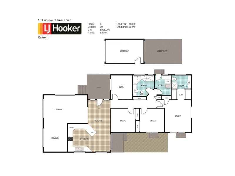 15 Fuhrman Street, Evatt ACT 2617 Floorplan