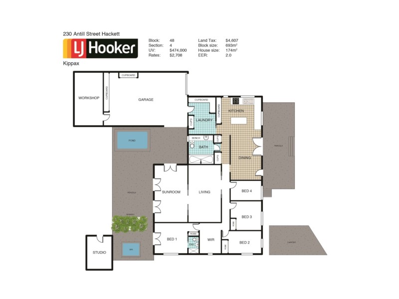 230 Antill Street, Hackett ACT 2602 Floorplan