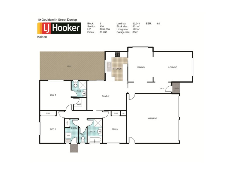 10 Gouldsmith Street, Dunlop ACT 2615 Floorplan