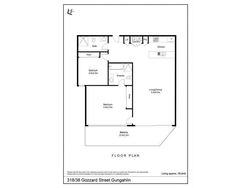 318/38 Gozzard Street, Gungahlin ACT 2912 Floorplan