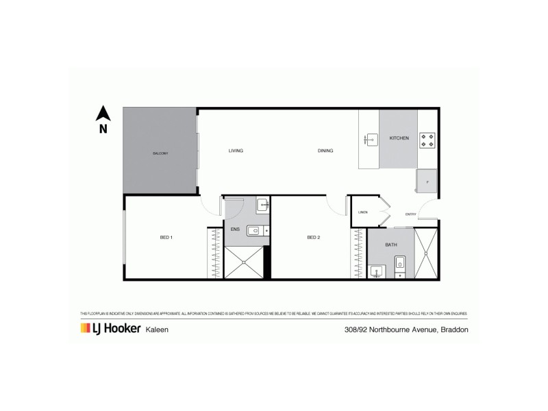 308/92 Northbourne Avenue, Braddon ACT 2612 Floorplan