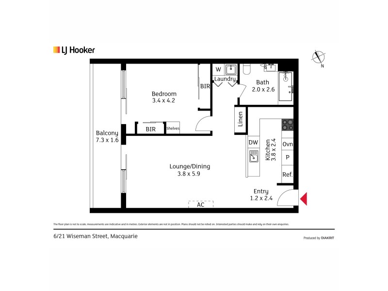 6/21 Wiseman Street, Macquarie ACT 2614 Floorplan