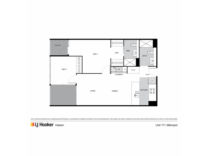 Unit 711 M Cooyong Street, City ACT 2601 Floorplan