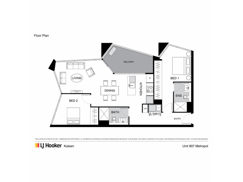 Unit 907 M Cooyong Street, City ACT 2601 Floorplan