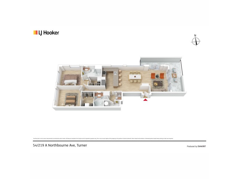 54/219 Northbourne Avenue, Turner ACT 2612 Floorplan