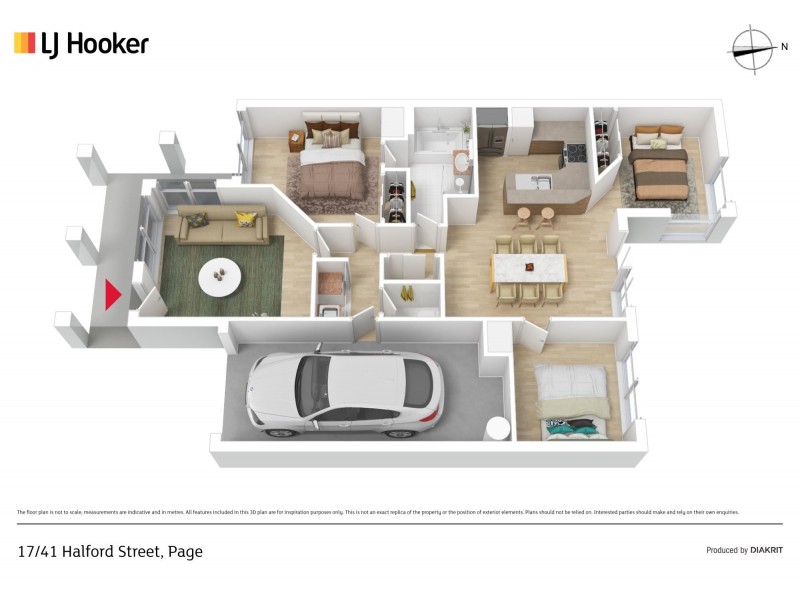 17/41 Halford Crescent, Page ACT 2614 Floorplan
