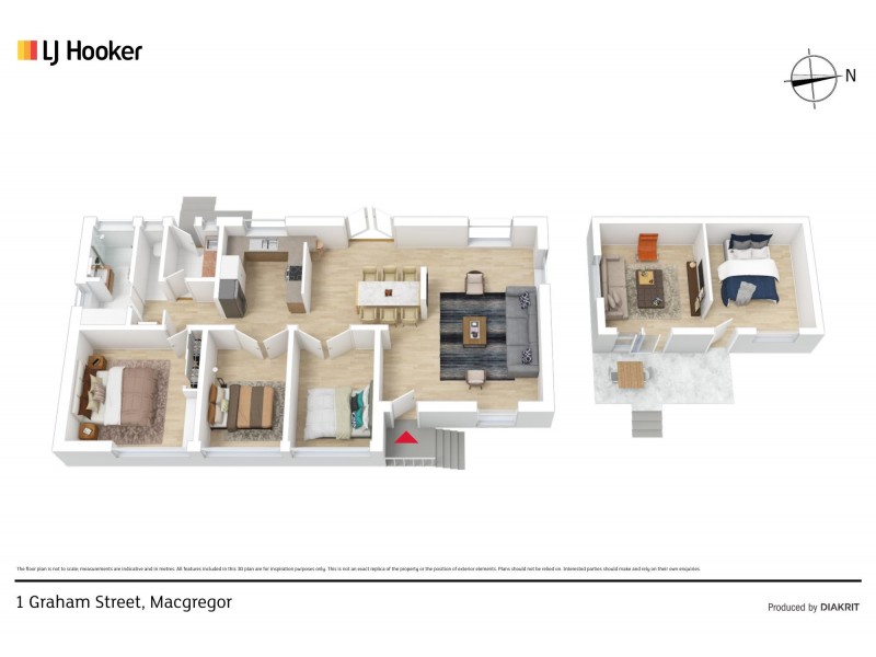 1, 3 & 5 Graham Street, Macgregor ACT 2615 Floorplan