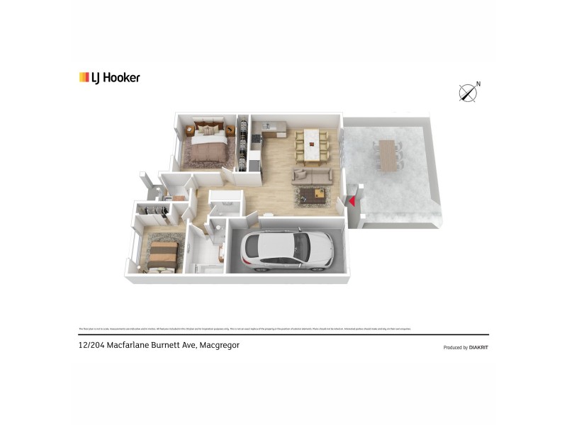12/204 Macfarlane Burnet Avenue, Macgregor ACT 2615 Floorplan