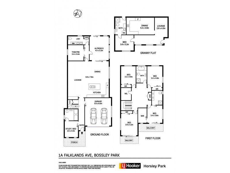 1a Falklands Avenue, Bossley Park NSW 2176 Floorplan