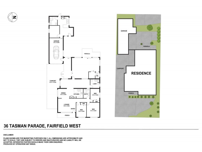 36 Tasman Parade, Fairfield West NSW 2165 Floorplan