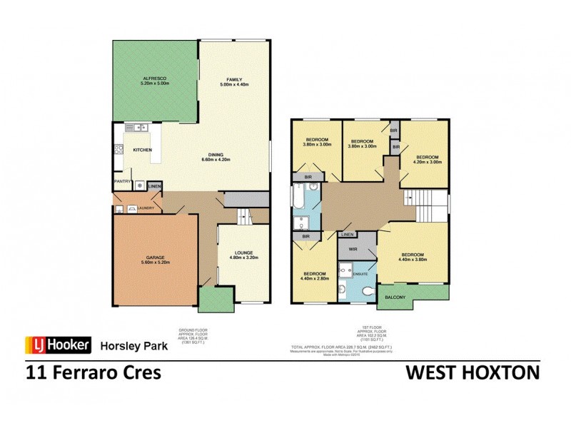 11 Ferraro Crescent, West Hoxton NSW 2171 Floorplan