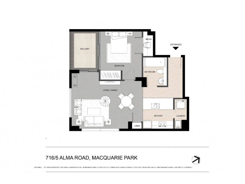 716/5 Alma Road, Macquarie Park NSW 2113 Floorplan