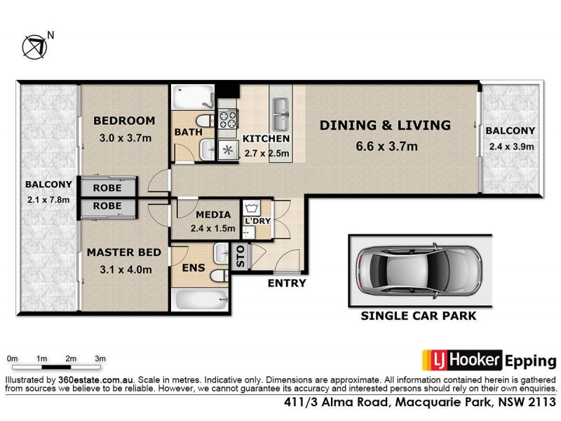 411/3 Alma Road, Macquarie Park NSW 2113 Floorplan