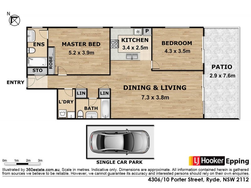 4306/10 Porter Street, Ryde NSW 2112 Floorplan