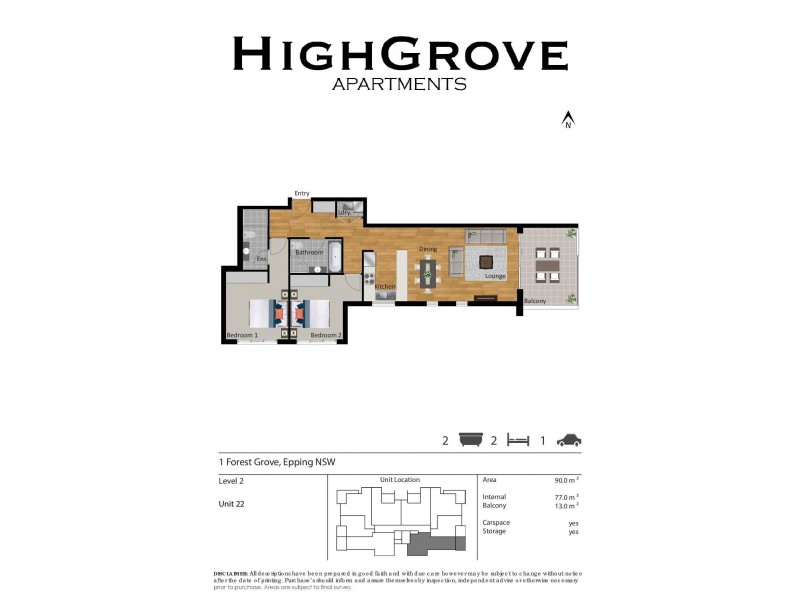 22/1 Forest Grove, Epping NSW 2121 Floorplan