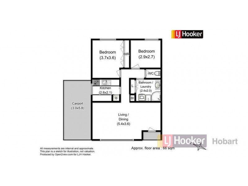 2/39 Regent Street, Sandy Bay TAS 7005 Floorplan