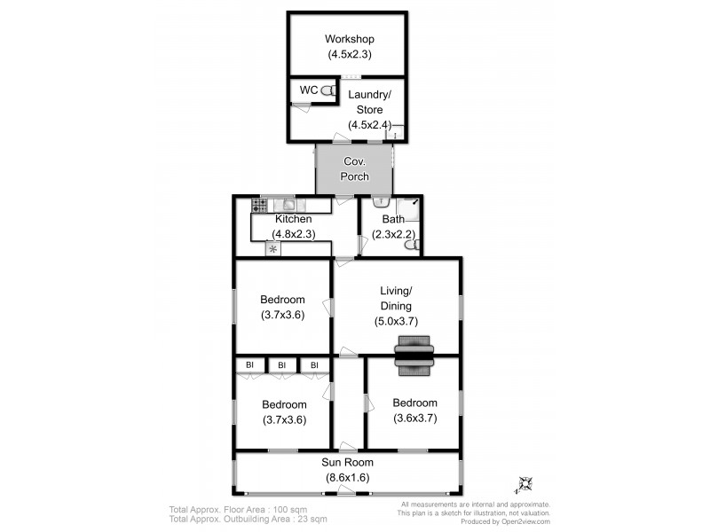 21 Roope Street, New Town TAS 7008 Floorplan