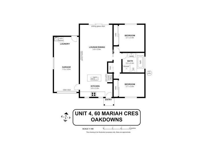 4/60 Mariah Crescent, Oakdowns TAS 7019 Floorplan