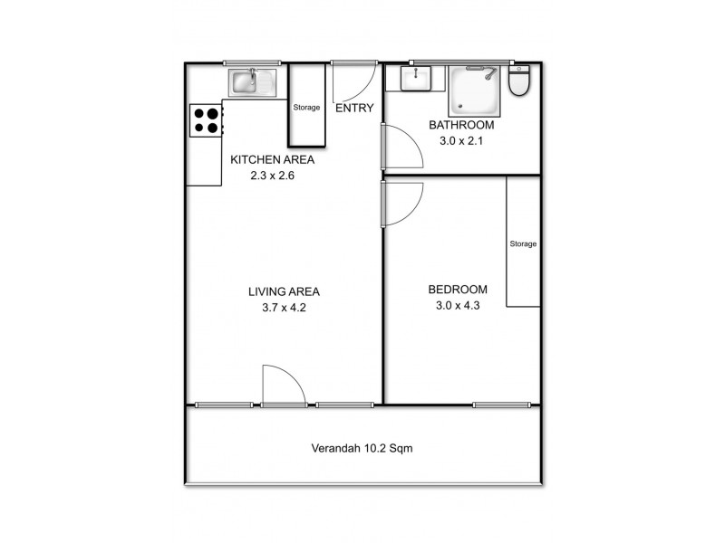3/46 Tower Road, New Town TAS 7008 Floorplan