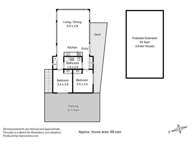 2/26 Davey Place, South Hobart TAS 7004 Floorplan