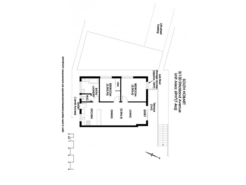 3/120 Strickland Avenue, South Hobart TAS 7004 Floorplan