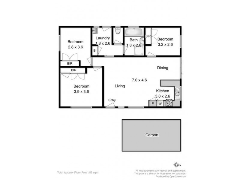 3/2-4 Tivoli Road, Old Beach TAS 7017 Floorplan