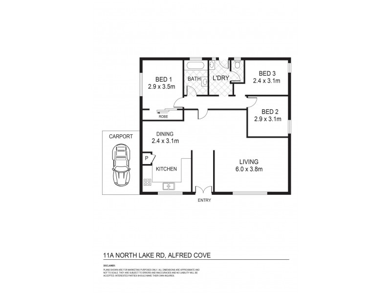11 & 11a North Lake Road, Alfred Cove WA 6154 Floorplan