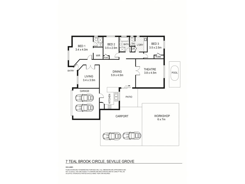 7 Teal Brook Circle, Seville Grove WA 6112 Floorplan