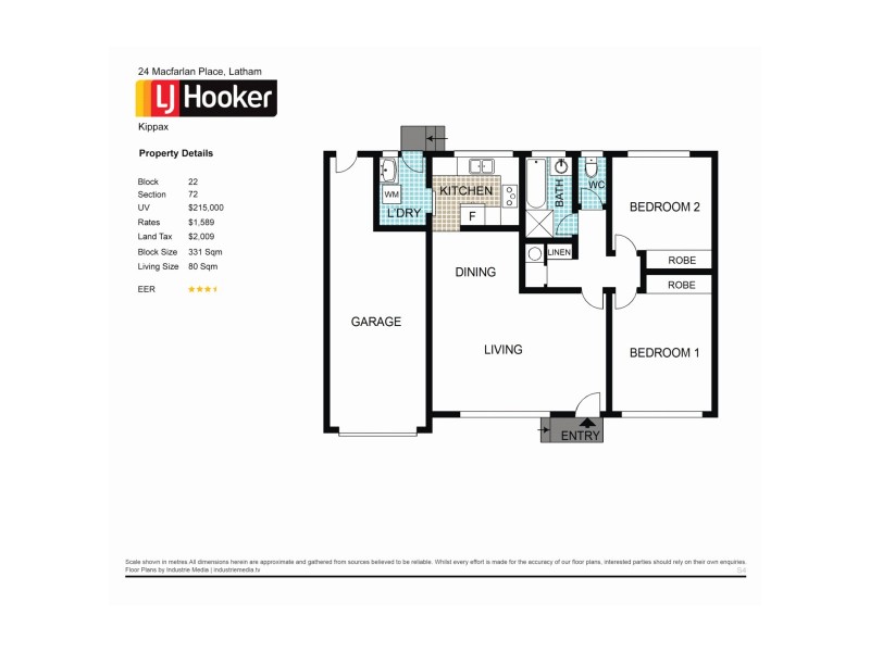24 Macfarlan Place, Latham ACT 2615 Floorplan
