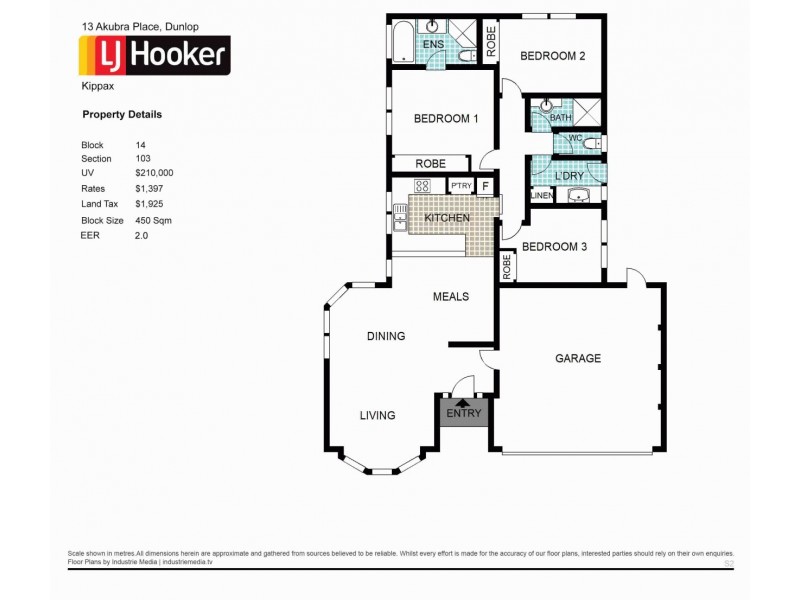 13 Akubra Place, Dunlop ACT 2615 Floorplan