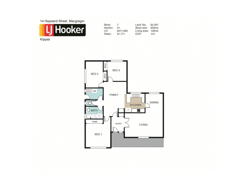14 Hayward Street, Macgregor ACT 2615 Floorplan