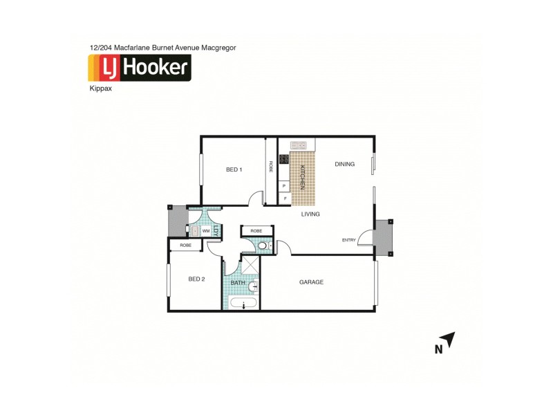12/204 Macfarlane Burnet Avenue, Macgregor ACT 2615 Floorplan