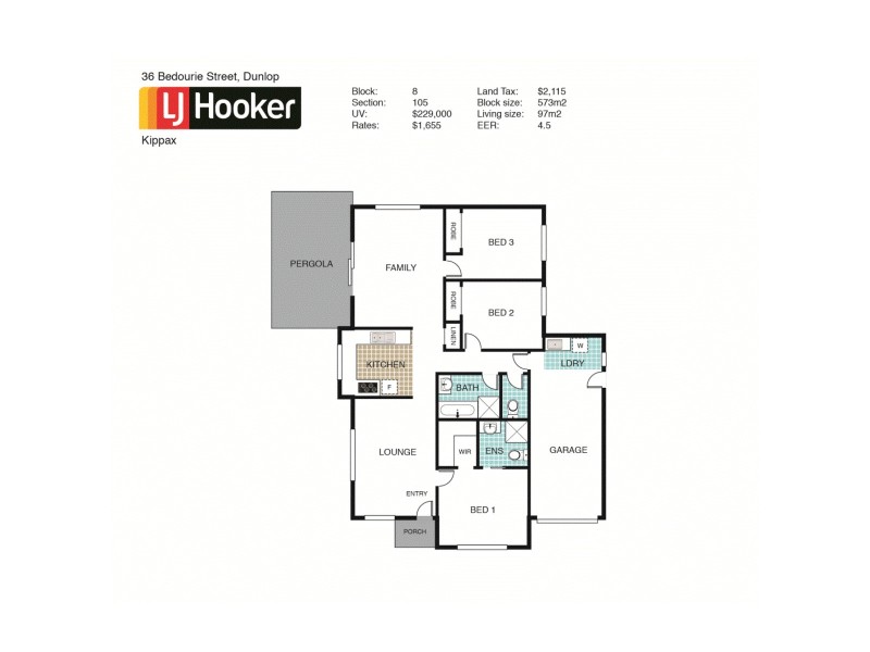 36 Bedourie Street, Dunlop ACT 2615 Floorplan